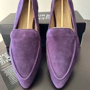 NIB Purple Suede Loafers - size 8 1/2 W - Naturalizer